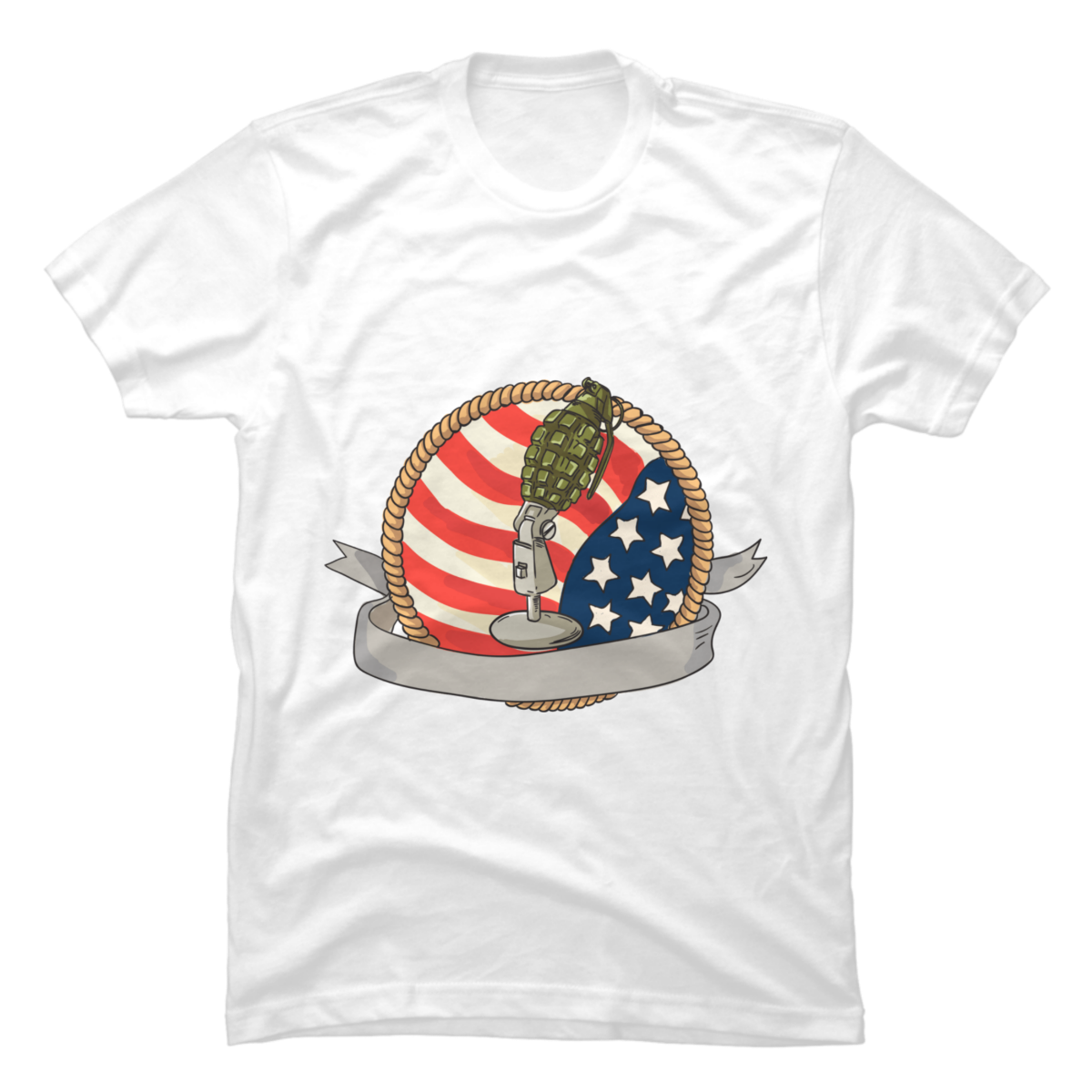 american flag grenade shirt